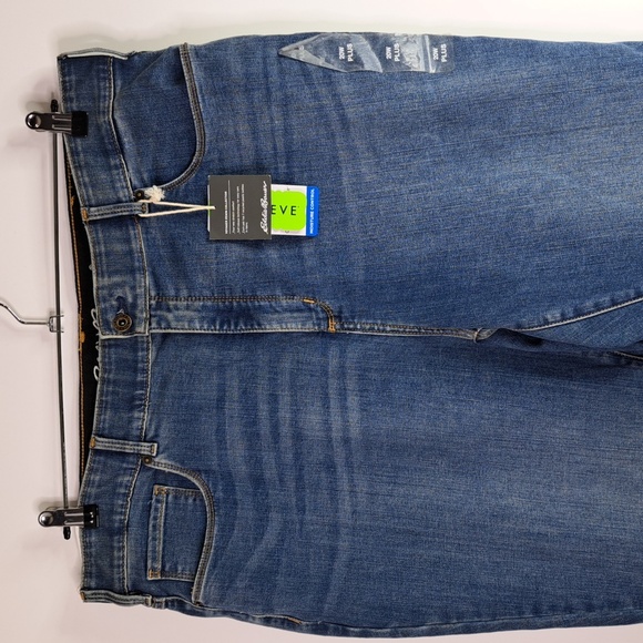 New Eddie Bauer Voyager High Rise Straight Sorbtek Blue Jeans Size 20W - Picture 3 of 17